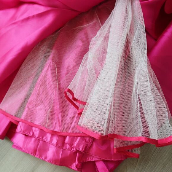 NWT SHERRI HILL pink coctail dress fuchsia 0 mini flare scoop party event summer - Picture 4 of 10